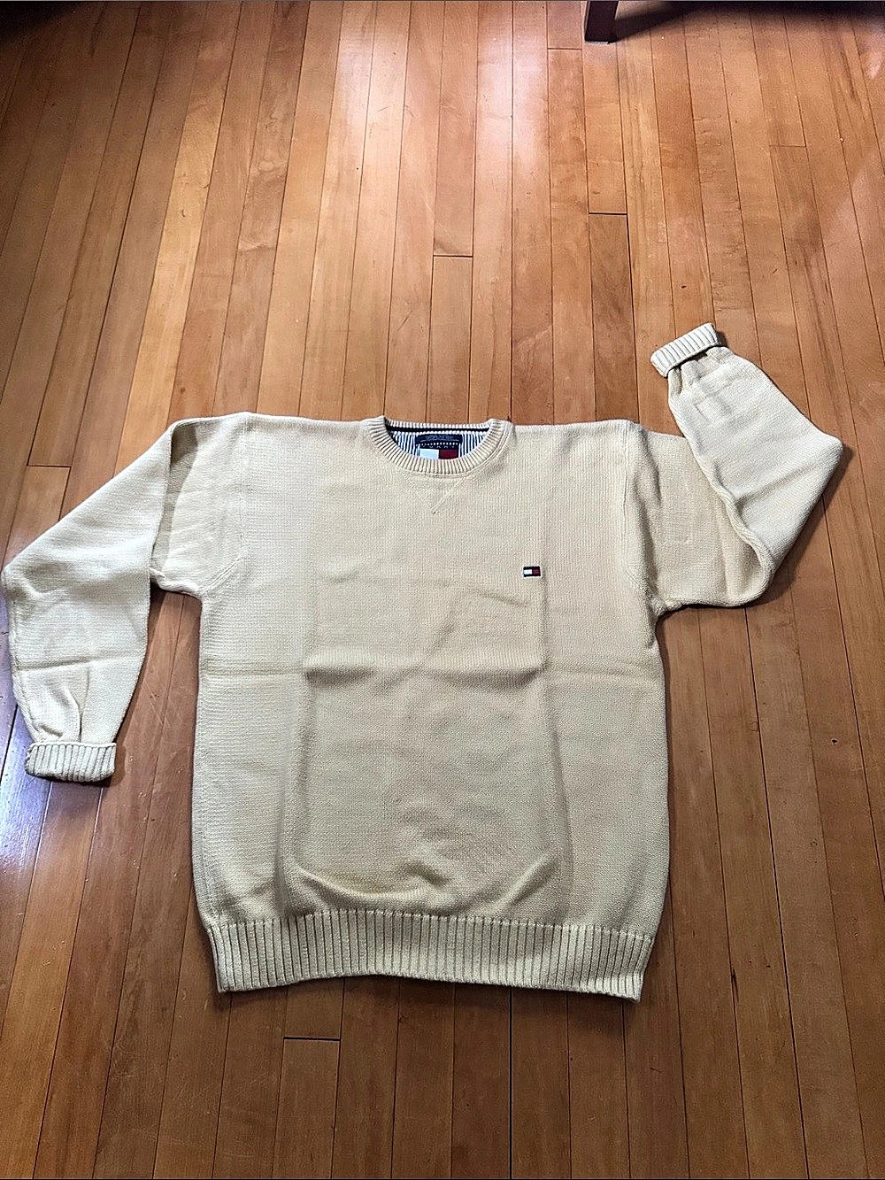 Tommy Hilfiger vintage yellow Crewneck logo Sweater XL